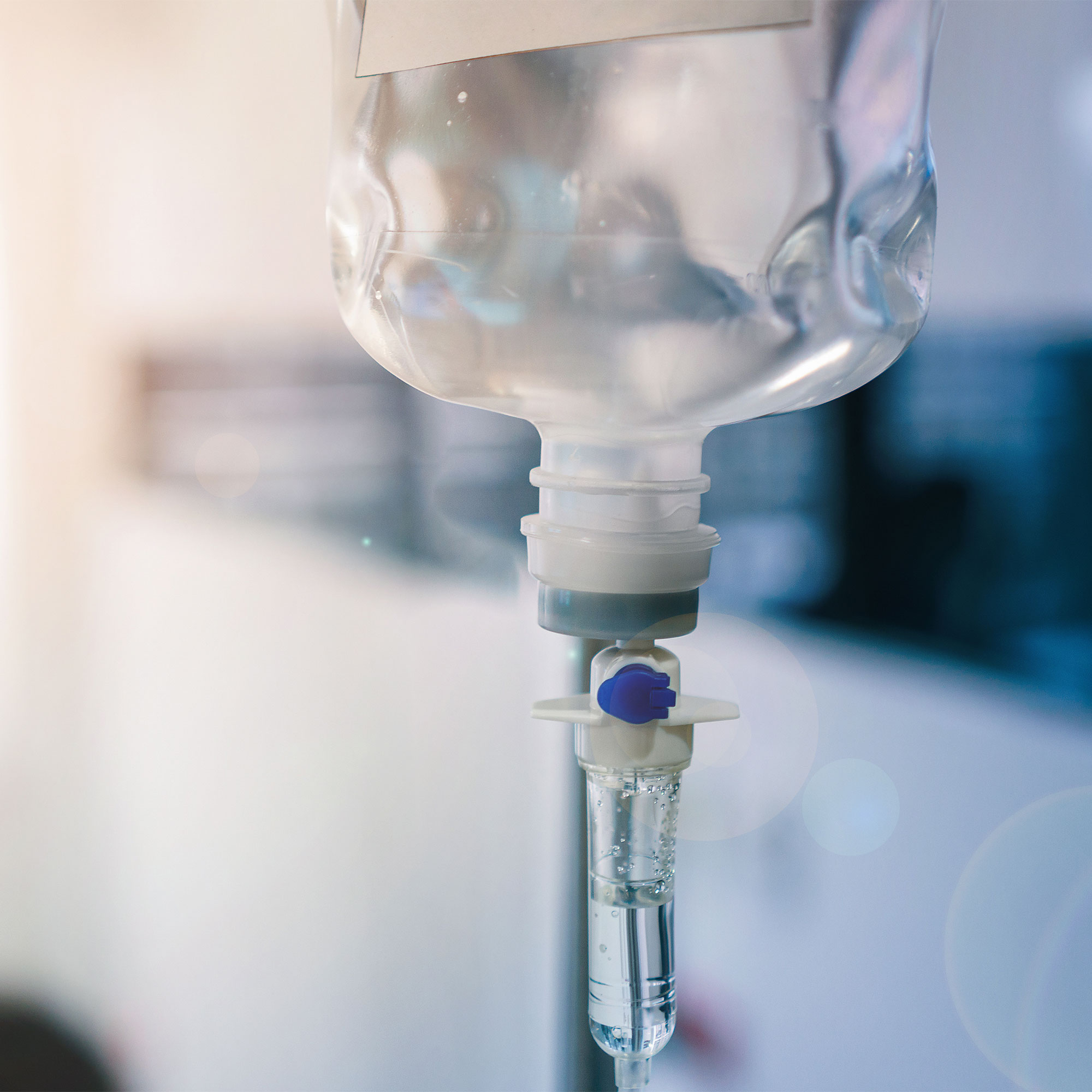 静脉点滴的特写