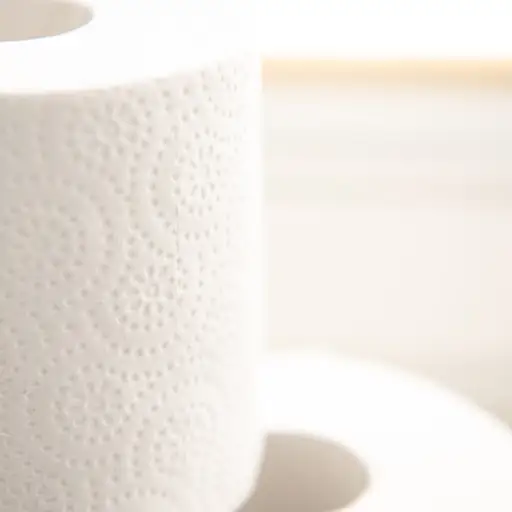 close up on toilet paper