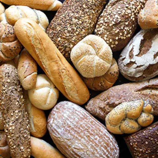 各种类型的面包。