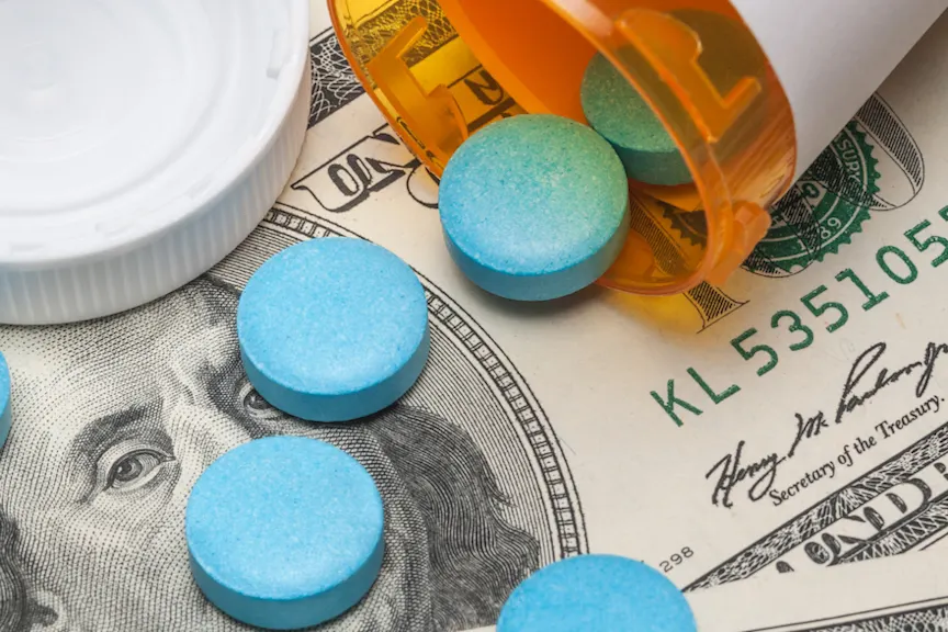pills and money