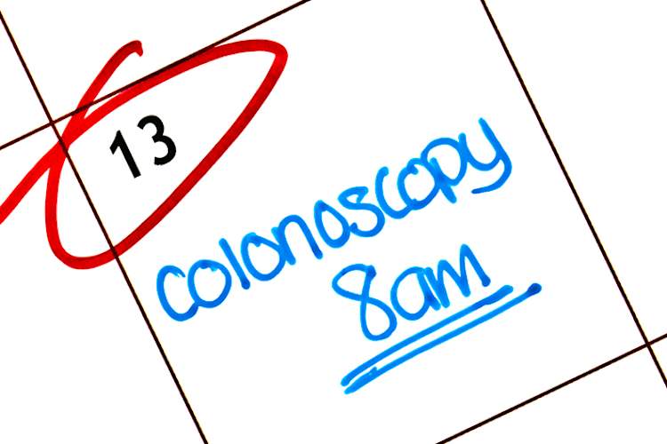 写在日历结肠镜检查预约提醒。