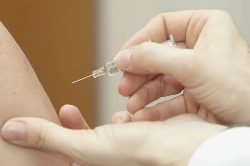 Flu shot at clinic