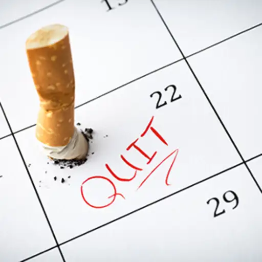 戒烟标记在日历上