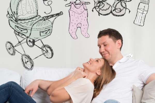 一对正在计划生孩子的夫妇。