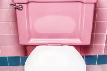 粉红色的厕所