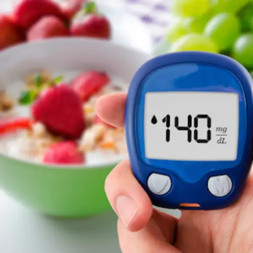 饭前测量血糖值。