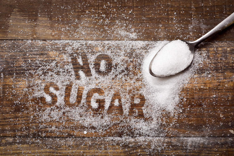 用糖写的“不加糖”。