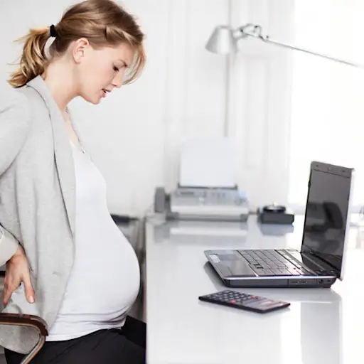 Pregnant woman with back pain
