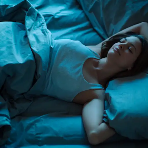 一个女人睡觉的照片