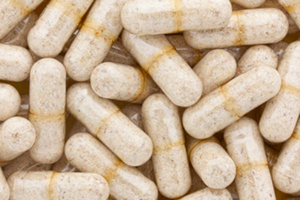 膳食补充剂的胶囊。