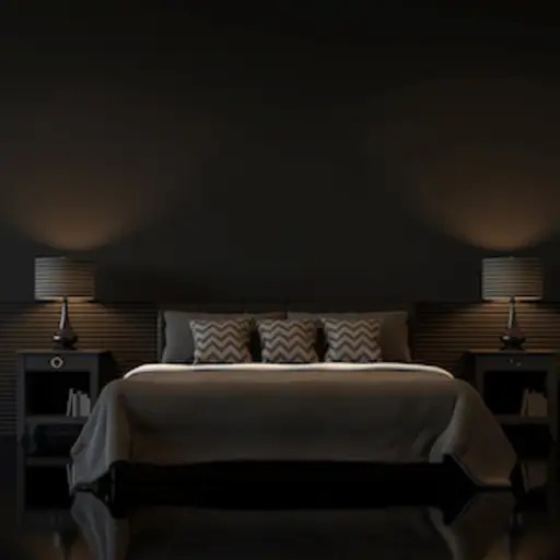 Dark bedroom