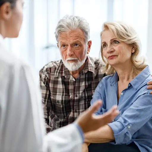 医生与夫妇交谈