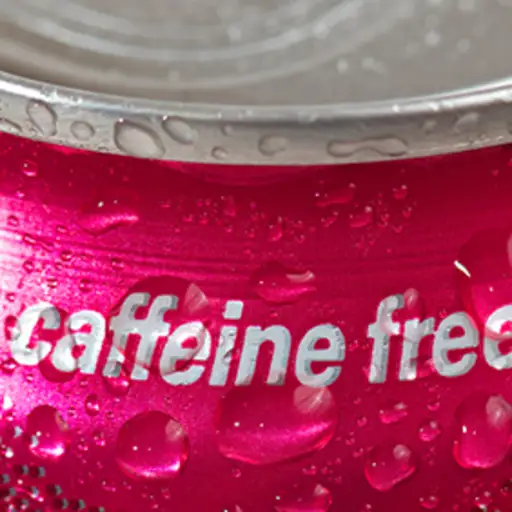 Caffeine free beverage in can.