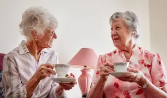 两个资深女士下午茶。