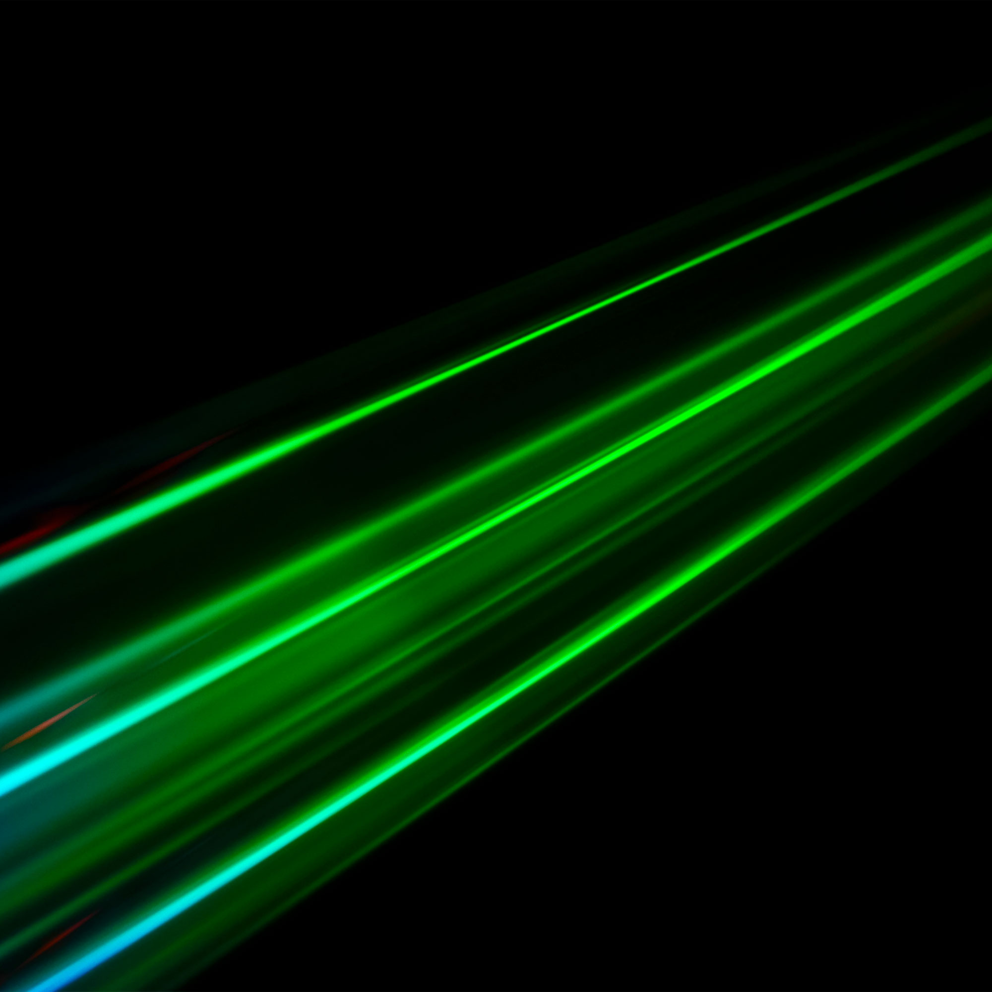 绿色激光的3D插图