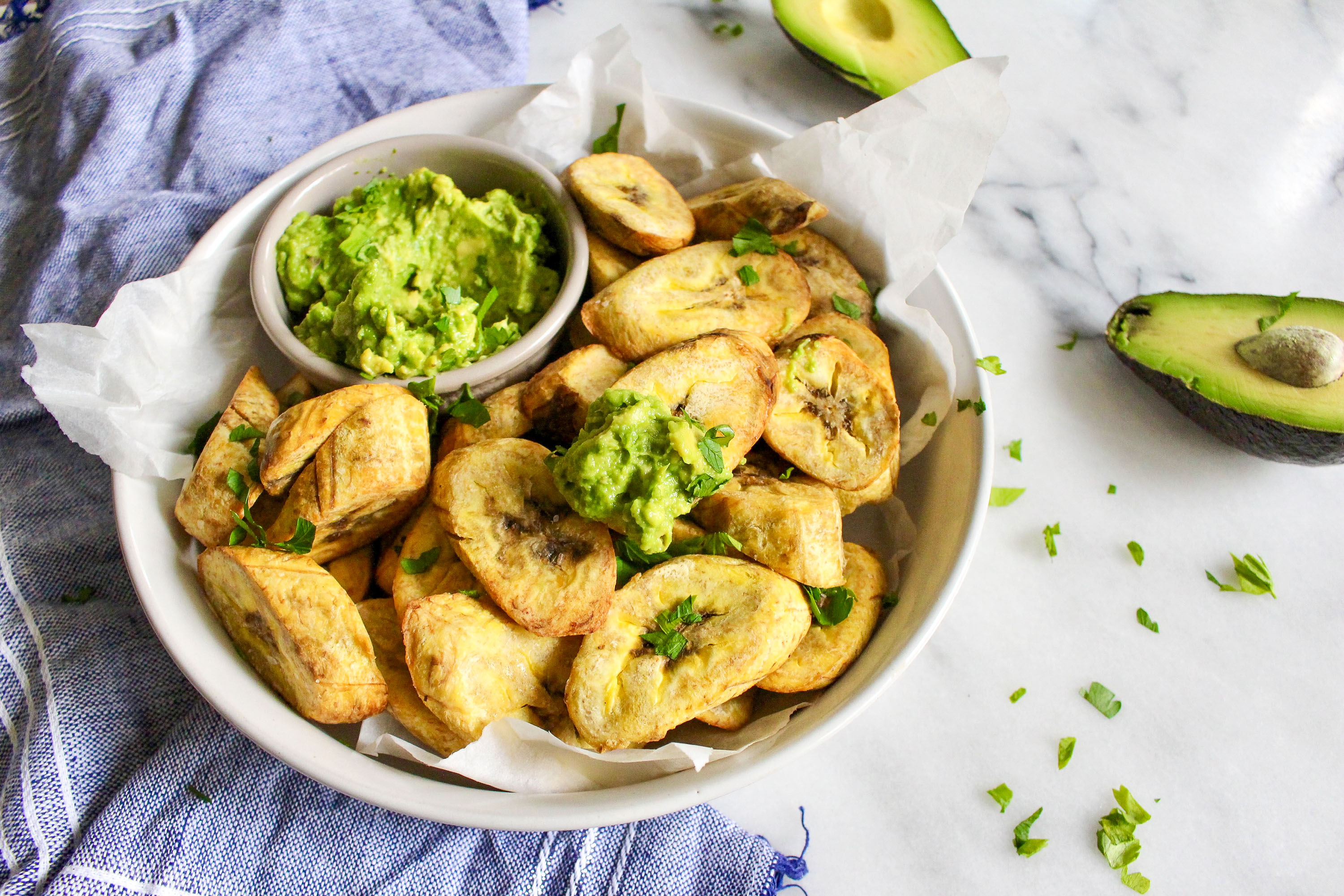 Air-Fryer Plantains With Guacamole