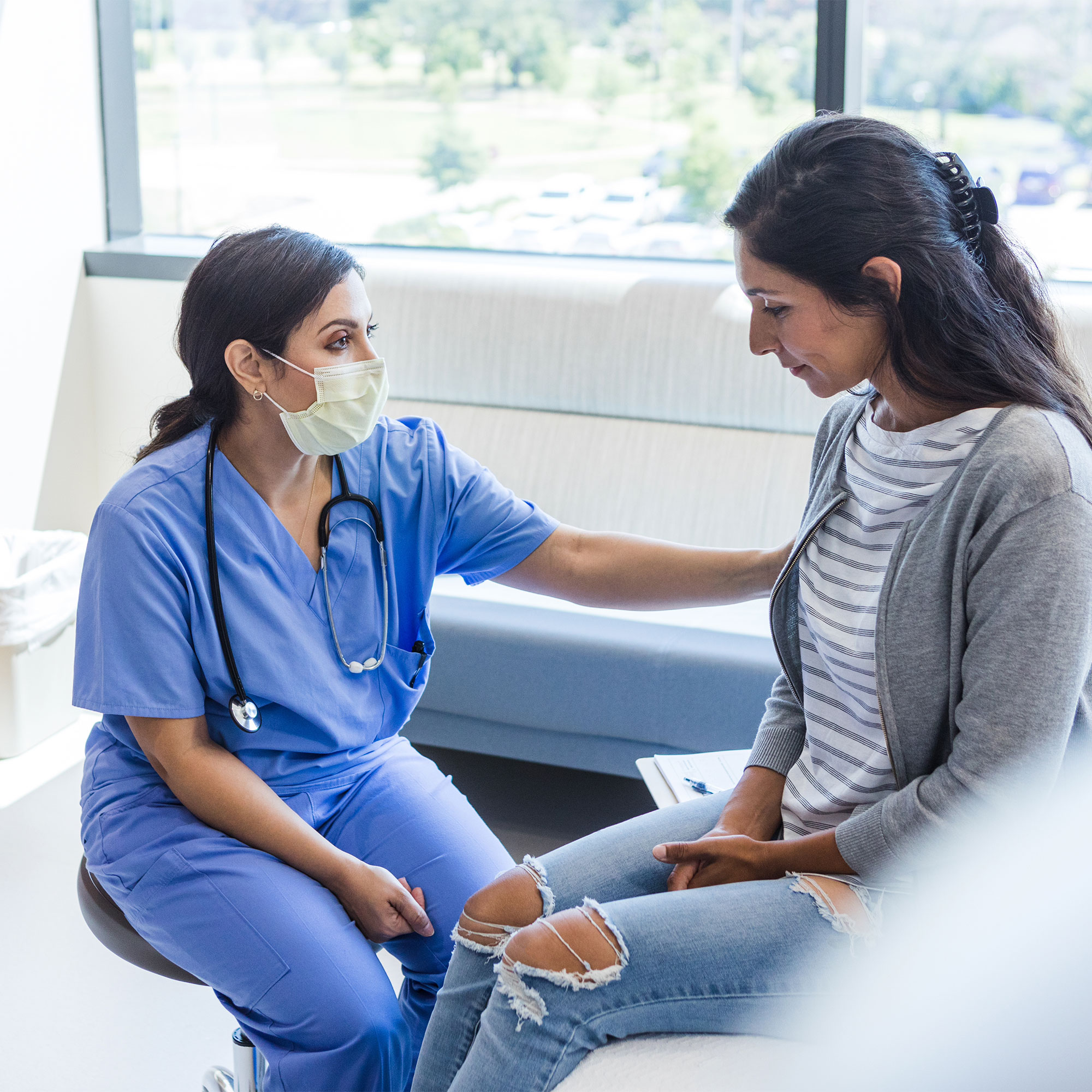 一个女人和她的医生说