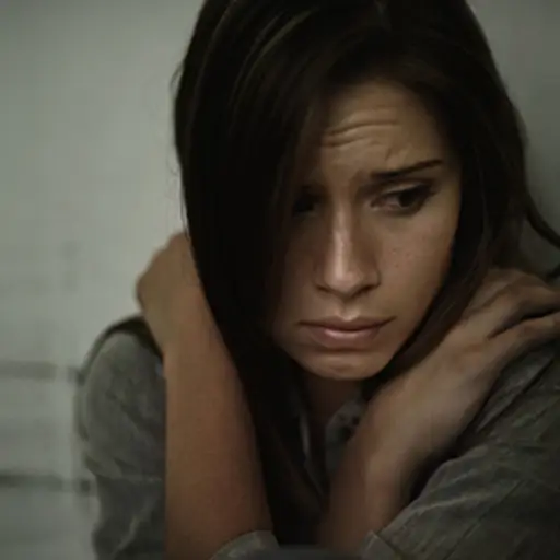 Fearful woman.