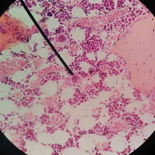 显微镜下PAP涂抹细胞