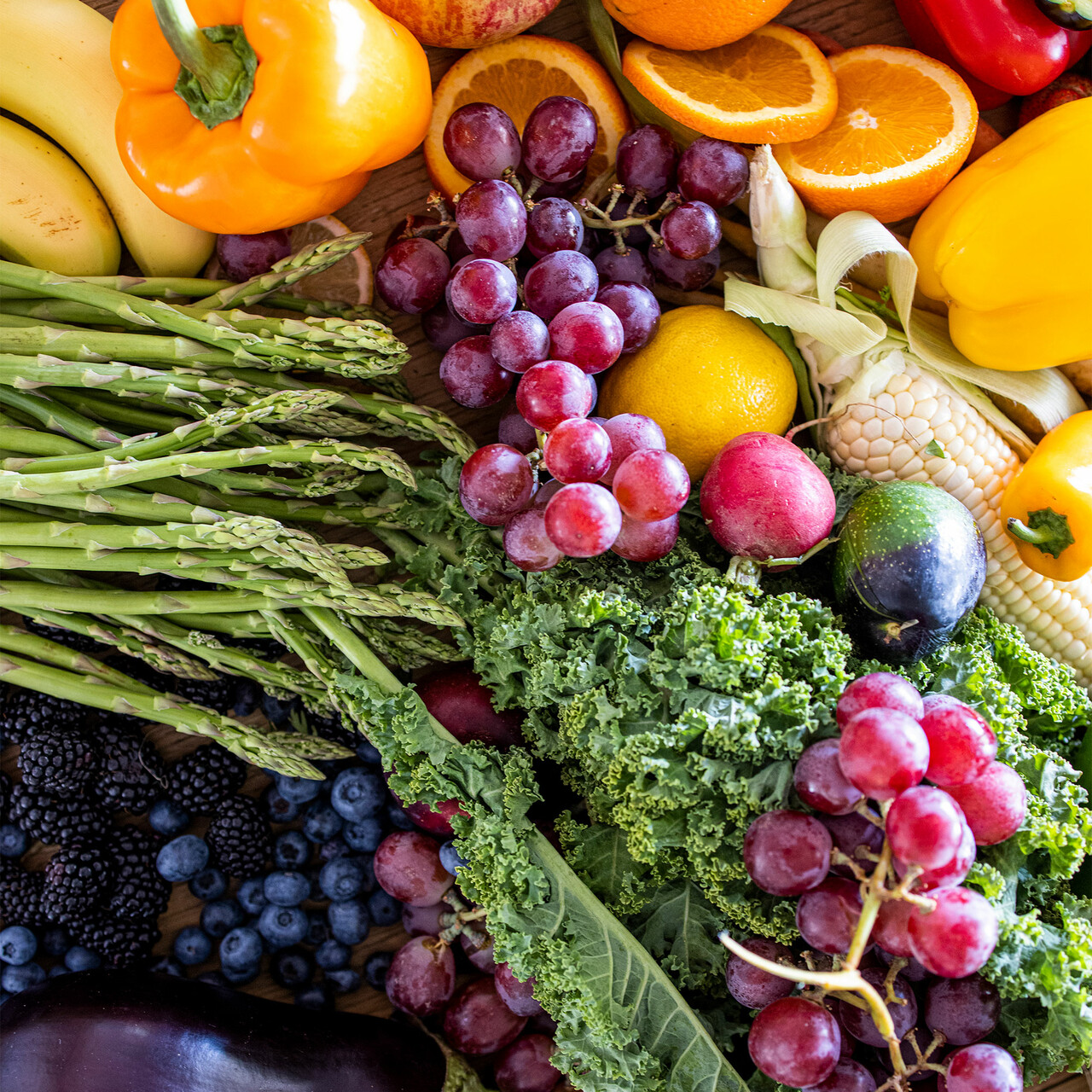 新鲜水果蔬菜视图