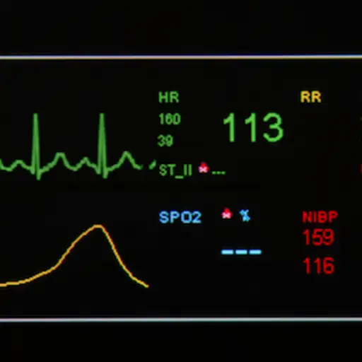 EKG监视器显示