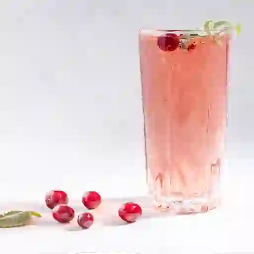 带蔓越莓的苏打水