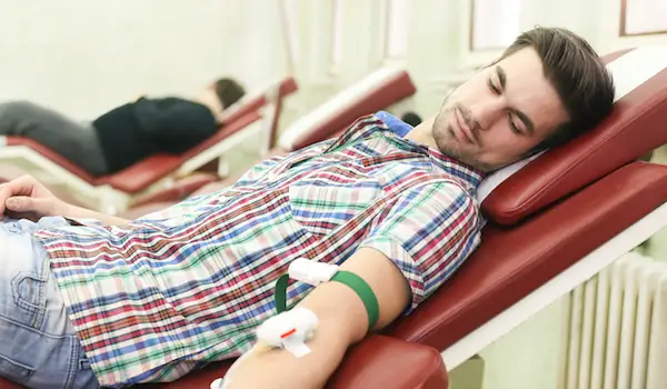 献血的人。