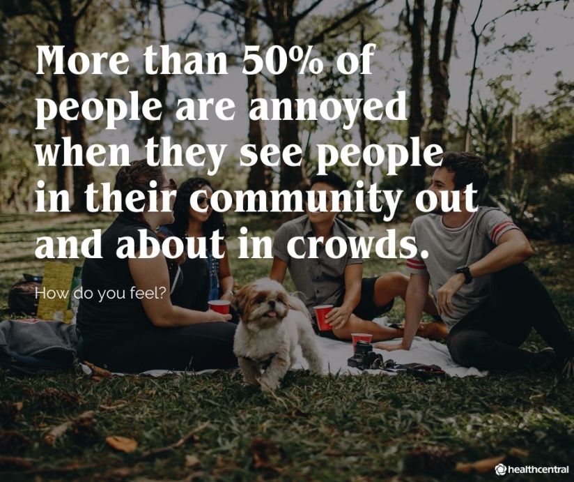 “当他们在人群中看到人们在社区中看到人们时，”超过50％的人就会生气。“