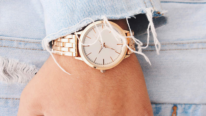 Woman's wrist watch.