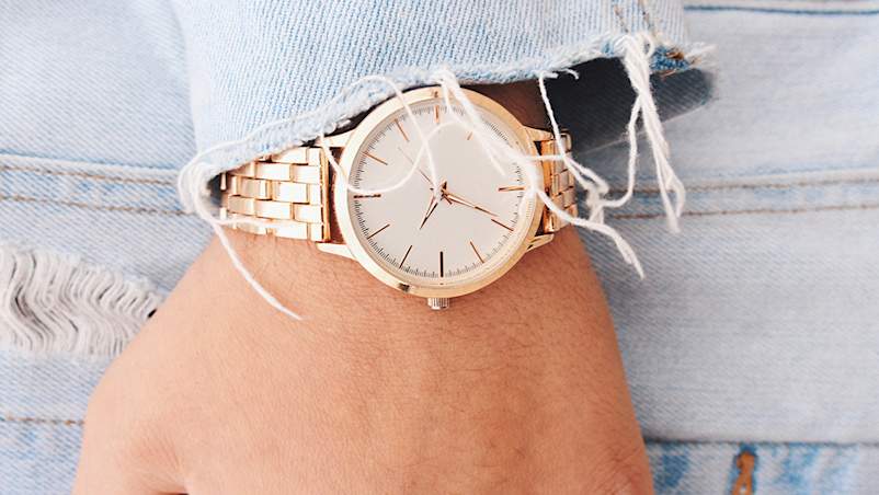 Woman's wrist watch.