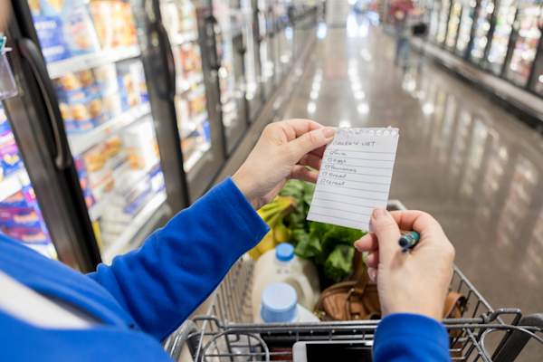 Shopping with list.