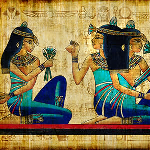肖像古埃及的女人。