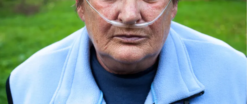 COPD患者患有氧气