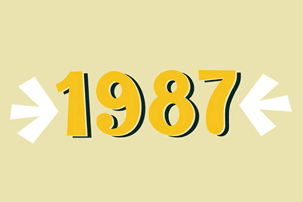 1987年份刻字。