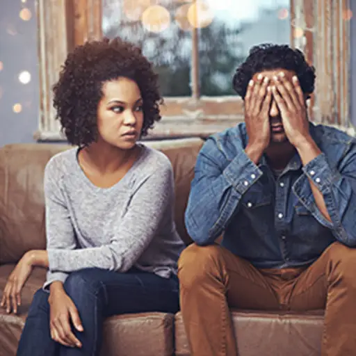 Unhappy couple.