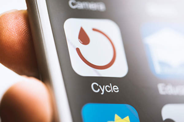 手机屏幕上期跟踪应用程序图标。