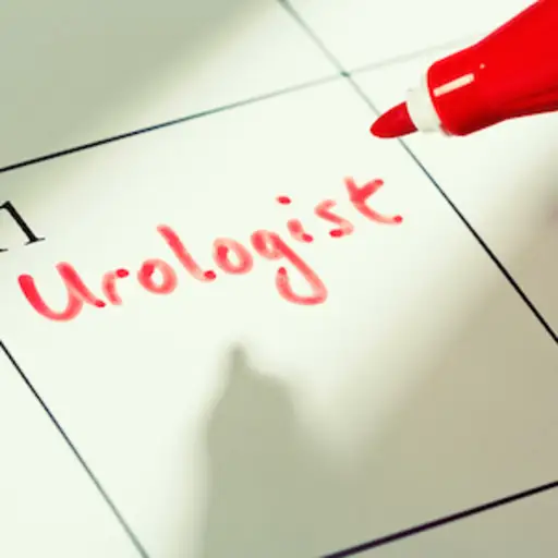 Urologist appointment marked on calendar.