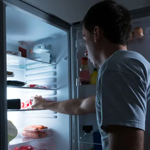 晚上吃东西的样子