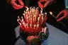 60支蜡烛的生日蛋糕