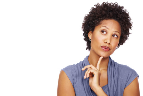 一位妇女担心她的健康。