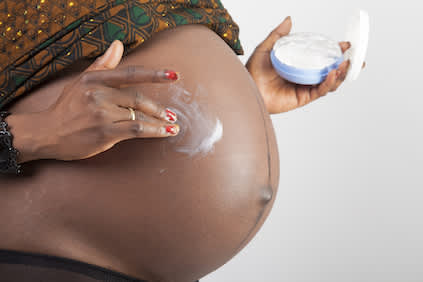 孕妇肚子上的黑线。