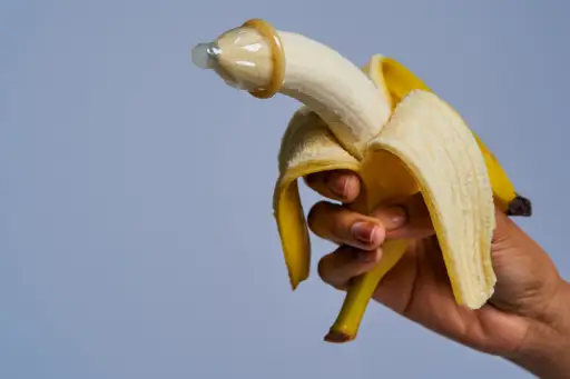 condom on banana
