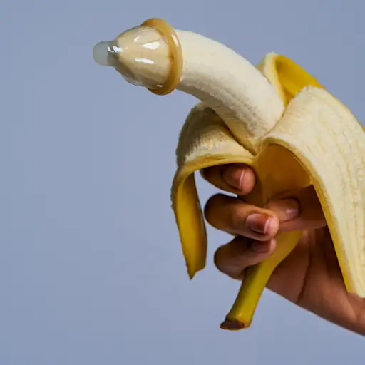 condom on banana