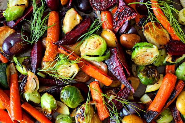 烤蔬菜关起来。