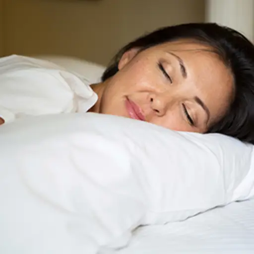 女人睡眠不好。