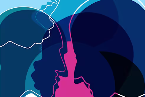 People silhouettes, adult and child. Vector ilustration.