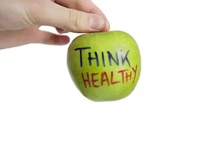 与认为健康概念的苹果。