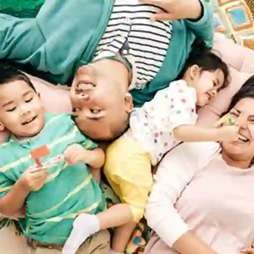 Happy Hispanic family.
