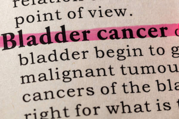 在字典中突出膀胱癌。