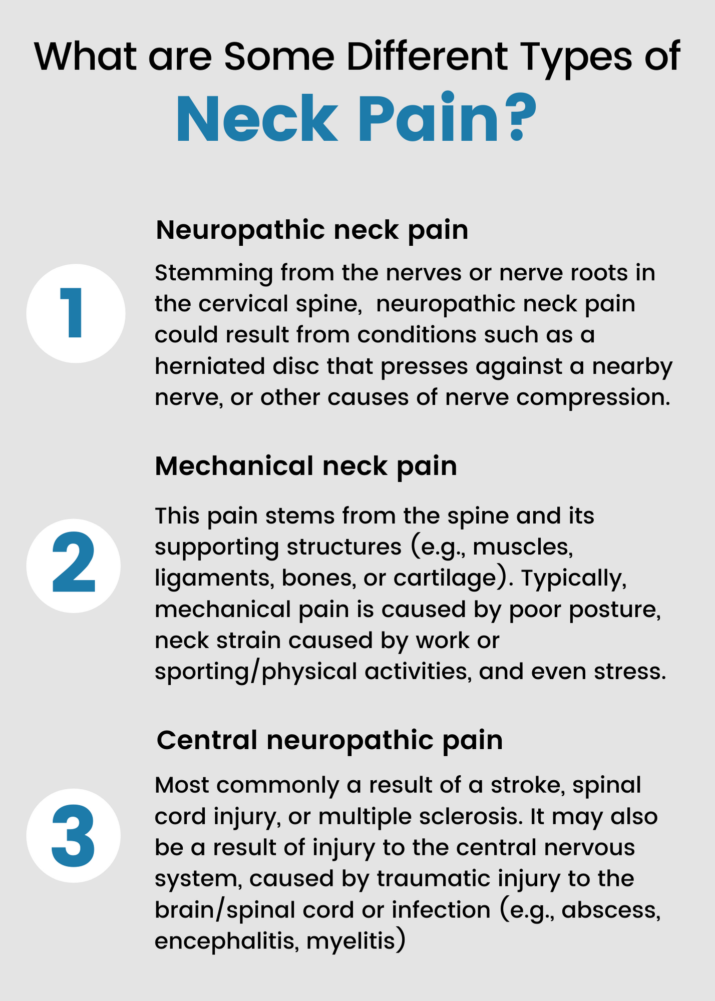 Neck pain: treatment, causes and danger signs